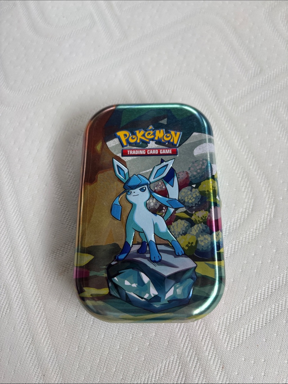 Like New Pokemon Prismatic Evolution mini Tin, Glaceon, empty